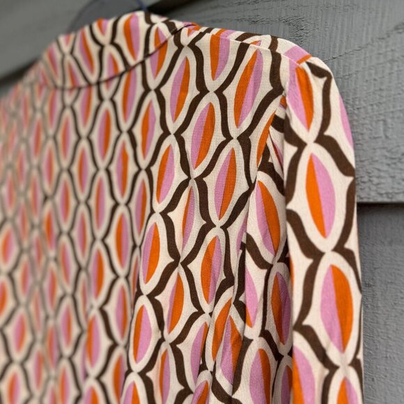 Velvet by Graham & Spencer Wrap Dress | Geometric Print | Size S | Made in USA - Picture 10 of 10